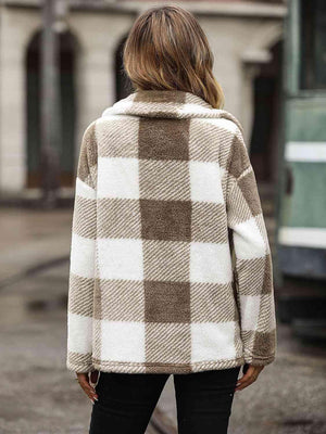 Winter Insulation Button Down Plaid Jacket - MXSTUDIO.COM
