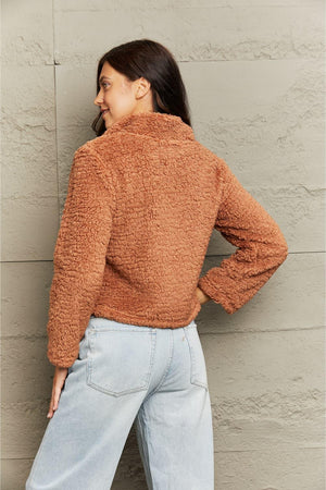 Winter Must-Have Long Sleeve Zip Up Teddy Jacket - MXSTUDIO.COM