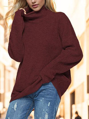 Winter Snug Knit Turtleneck Sweater-MXSTUDIO.COM