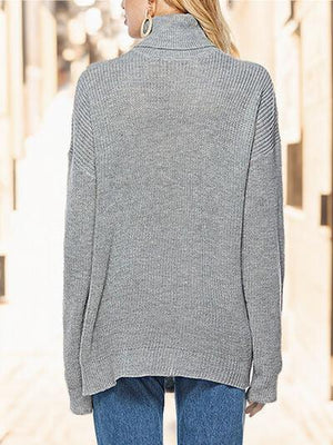 Winter Snug Knit Turtleneck Sweater-MXSTUDIO.COM