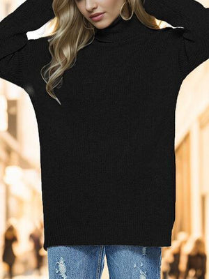 Winter Snug Knit Turtleneck Sweater-MXSTUDIO.COM