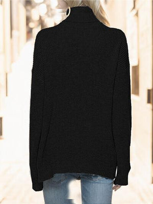Winter Snug Knit Turtleneck Sweater-MXSTUDIO.COM