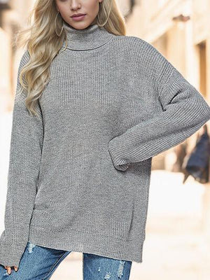 Winter Snug Knit Turtleneck Sweater-MXSTUDIO.COM