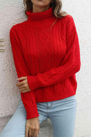 Winter Staple Crew Neck Knit Turtleneck Sweater - MXSTUDIO.COM