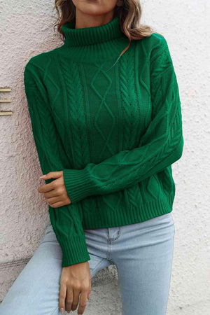 Winter Staple Crew Neck Knit Turtleneck Sweater - MXSTUDIO.COM