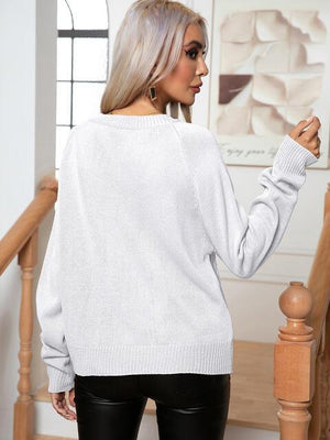 Winter Style Long Sleeve Cable-Knit Sweater - MXSTUDIO.COM