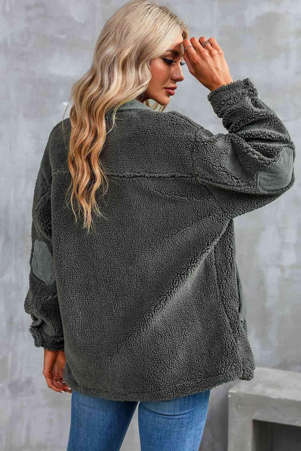 Winter Warmth Button Down Teddy Jacket - MXSTUDIO.COM
