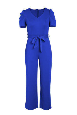 Woman Of The Hour Straight Leg Puff Sleeve Jumpsuit - MXSTUDIO.COM - Stylish Womens Clothing