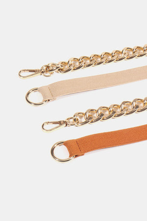 Women's Half Alloy Chain Waist Elastic Belt - MXSTUDIO.COM