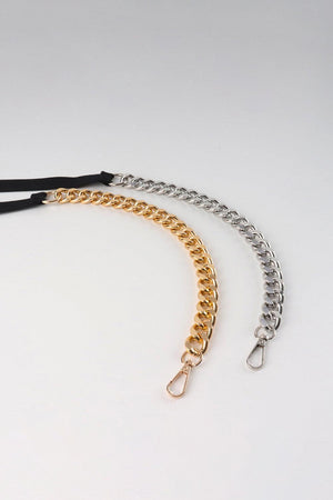 Women's Half Alloy Chain Waist Elastic Belt - MXSTUDIO.COM