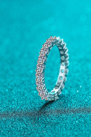 Wonderful 2.2 Carat Sterling Silver Moissanite Ring - MXSTUDIO.COM