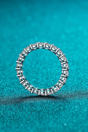 Wonderful 2.2 Carat Sterling Silver Moissanite Ring - MXSTUDIO.COM