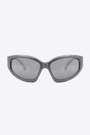 Wonderful Mid Gray Cat Eye Polycarbonate Sunglasses - MXSTUDIO.COM