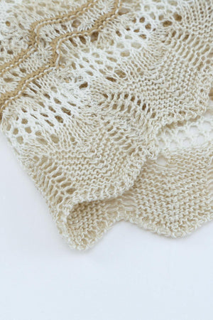 Wonderful Stripe Openwork Knit Top - MXSTUDIO.COM