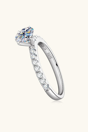Wonderful Treasure Side Stone Moissanite Ring - MXSTUDIO.COM