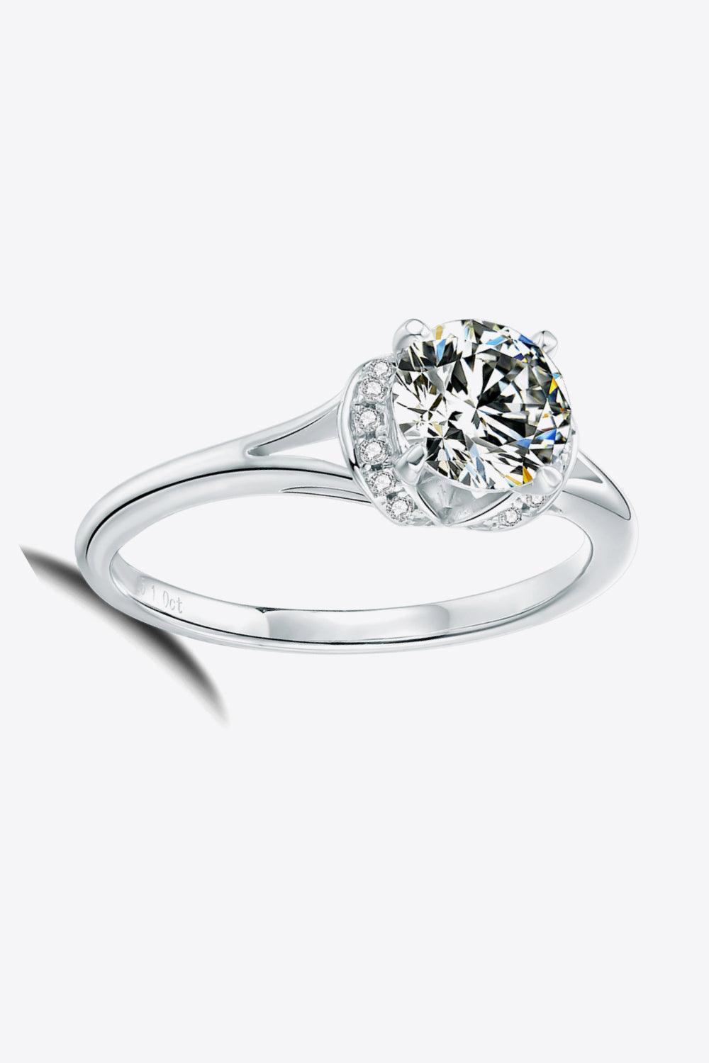 Zest For Life 1 Carat Split Shank Moissanite Ring - MXSTUDIO.COM