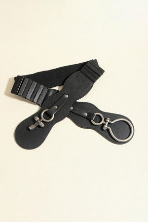 Zinc Alloy Buckle Black Leather Belt - MXSTUDIO.COM