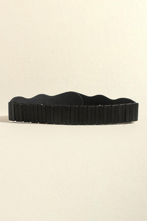 Zinc Alloy Buckle Black Leather Belt - MXSTUDIO.COM