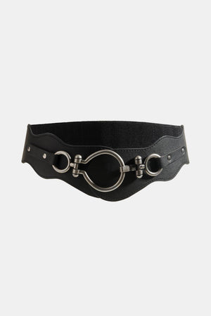 Zinc Alloy Buckle Black Leather Belt - MXSTUDIO.COM