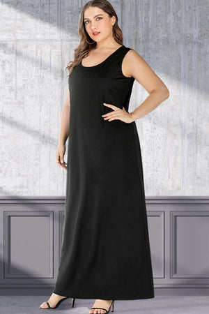 Exquisite Plus Size Sleeveless Maxi Tank Dress - MXSTUDIO.COM