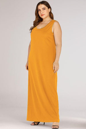 Exquisite Plus Size Sleeveless Maxi Tank Dress - MXSTUDIO.COM