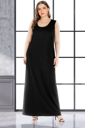 Exquisite Plus Size Sleeveless Maxi Tank Dress - MXSTUDIO.COM