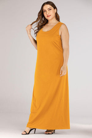 Exquisite Plus Size Sleeveless Maxi Tank Dress - MXSTUDIO.COM