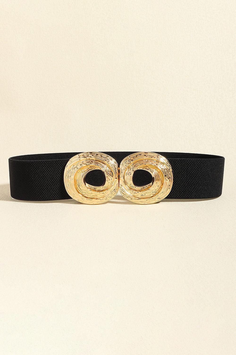 Glamorous Zinc Alloy Buckle Wide Elastic Belt - MXSTUDIO.COM