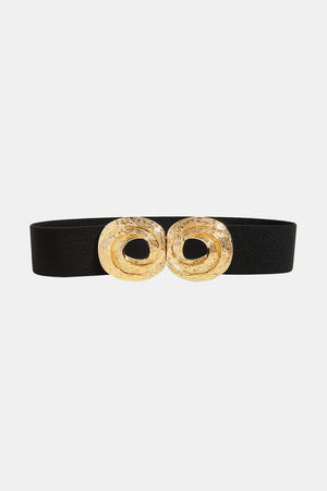 Glamorous Zinc Alloy Buckle Wide Elastic Belt - MXSTUDIO.COM