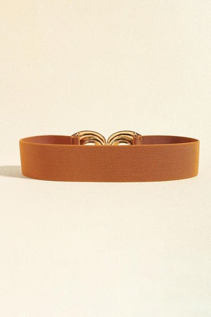 Glamorous Zinc Alloy Buckle Wide Elastic Belt - MXSTUDIO.COM