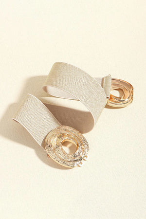 Glamorous Zinc Alloy Buckle Wide Elastic Belt - MXSTUDIO.COM