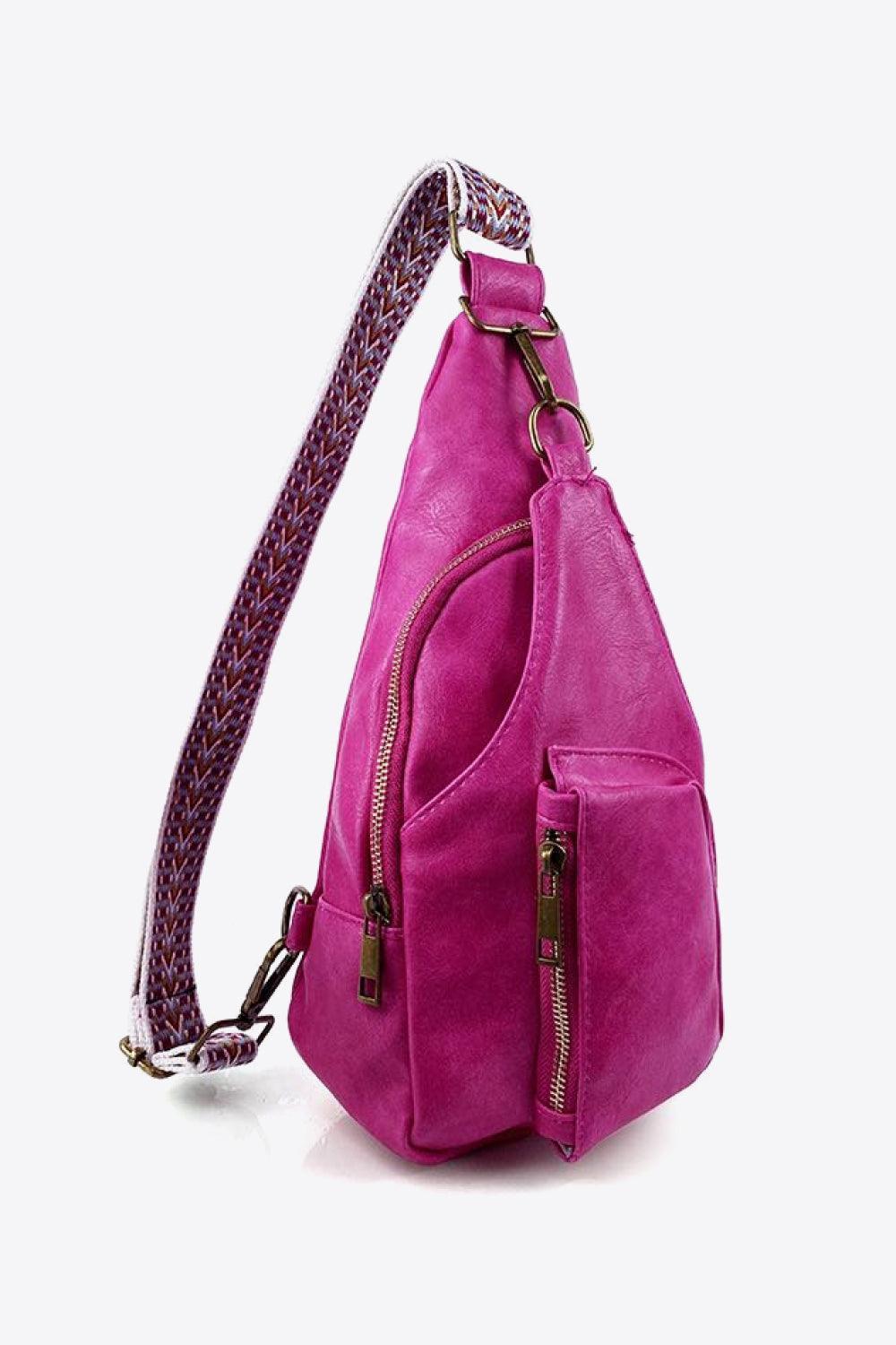 Hassle-Free Getaway PU Leather Sling Bag - MXSTUDIO.COM