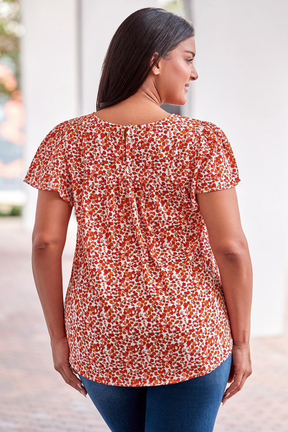 Ignore Negativity Lace Plus Size Floral Blouse - MXSTUDIO.COM