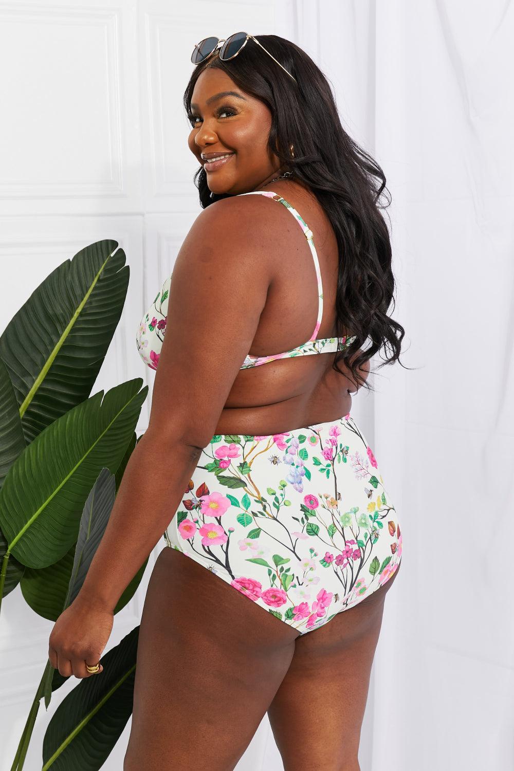 Living In Paradise Plus Size Floral Bikini - MXSTUDIO.COM