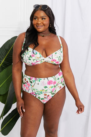 Living In Paradise Plus Size Floral Bikini - MXSTUDIO.COM