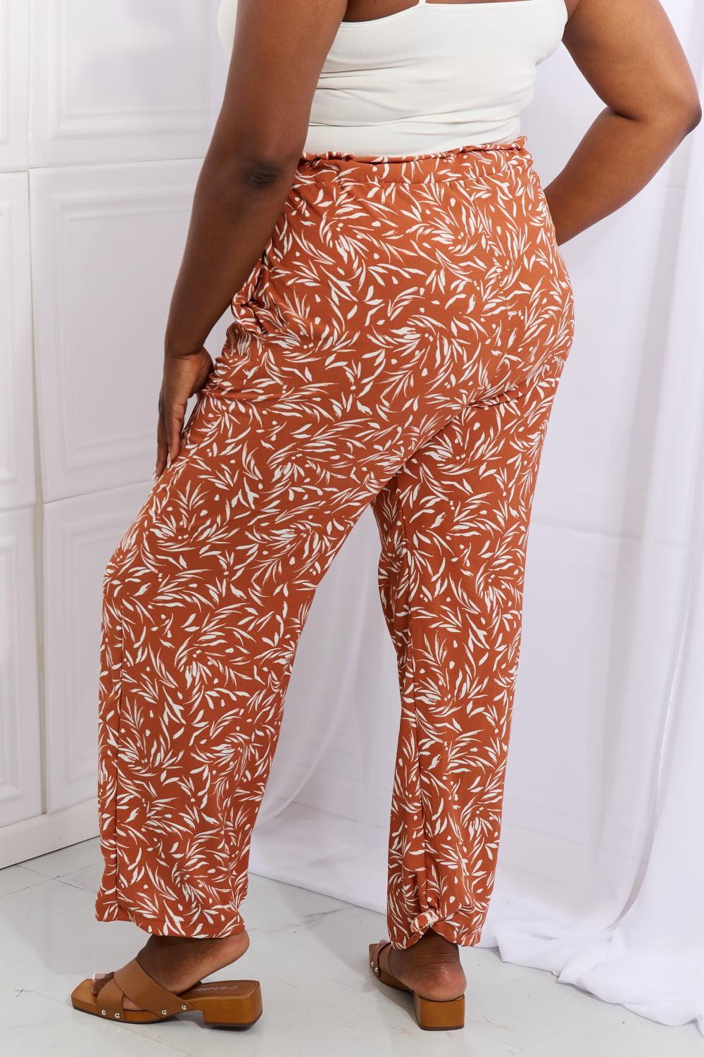 Plus Size Geometric Print Womens Wide Leg Pants - MXSTUDIO.COM