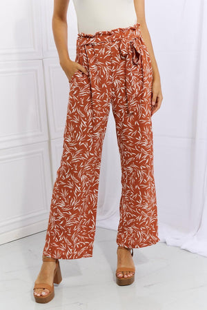 Plus Size Geometric Print Womens Wide Leg Pants - MXSTUDIO.COM
