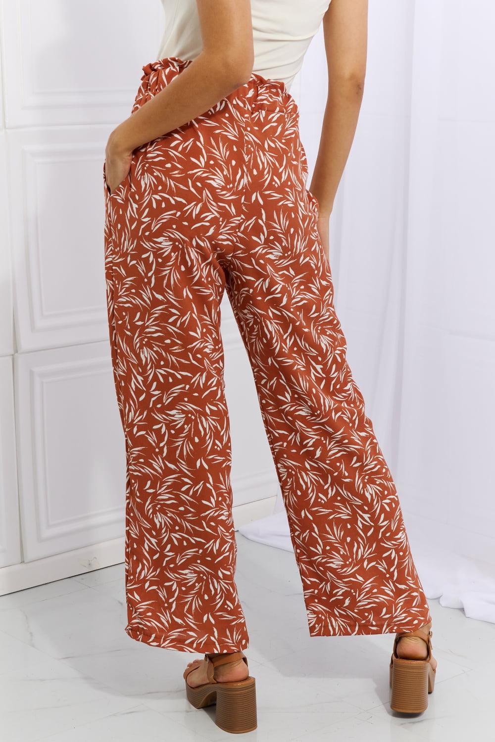 Plus Size Geometric Print Womens Wide Leg Pants - MXSTUDIO.COM