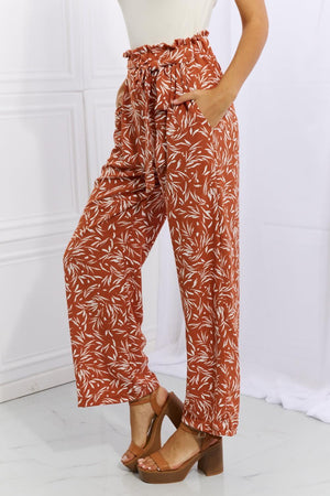 Plus Size Geometric Print Womens Wide Leg Pants - MXSTUDIO.COM