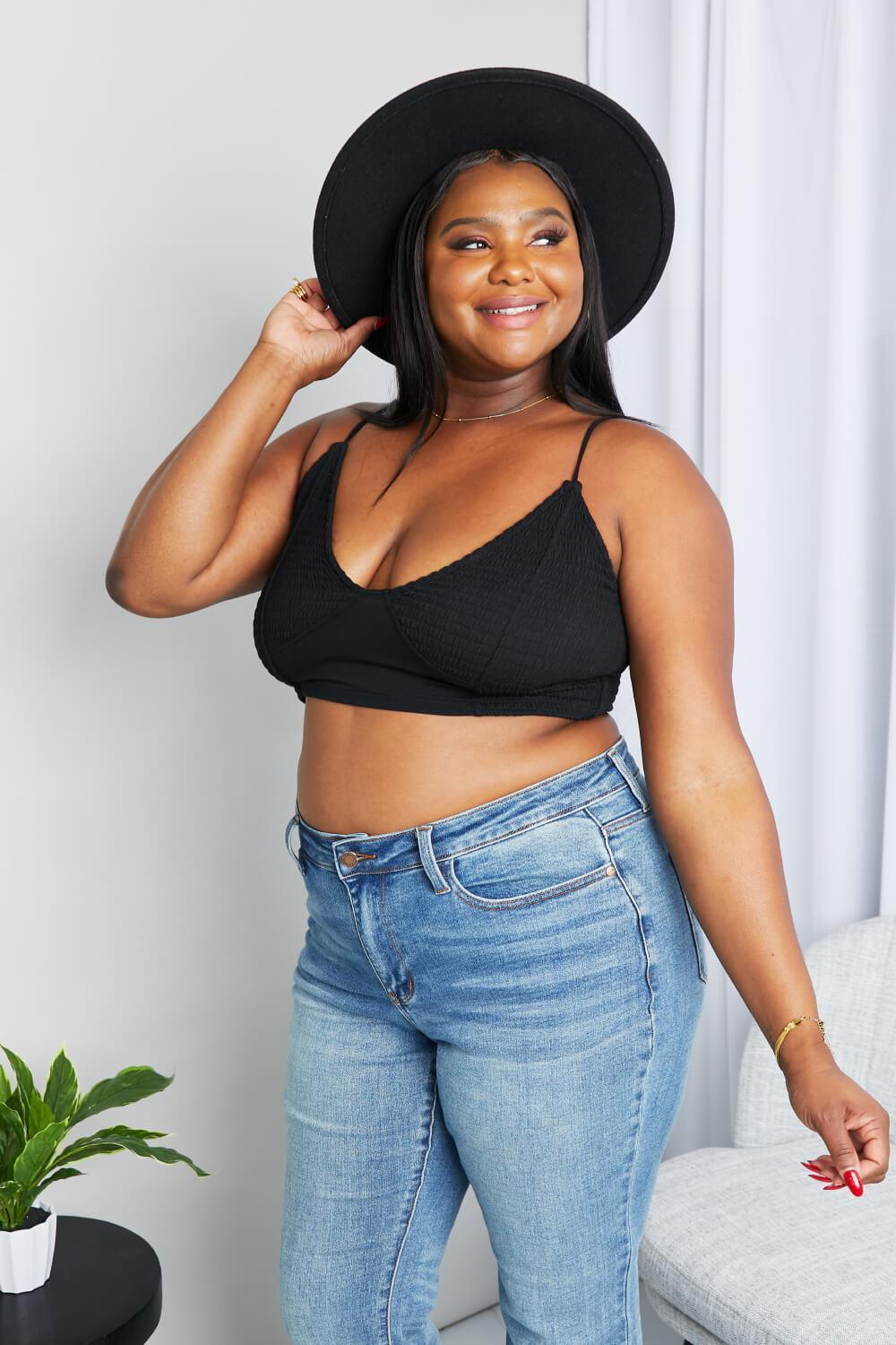 Plus Size Seamless Comfort Textured Bralette - MXSTUDIO.COM