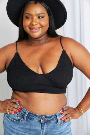Plus Size Seamless Comfort Textured Bralette - MXSTUDIO.COM