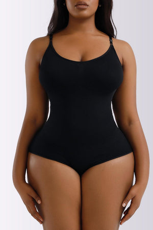 Plus Size Shaping Spaghetti Strap Bodysuit. - MXSTUDIO.COM