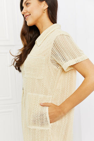 Set For The Day Plus Size Beige Crochet Romper - MXSTUDIO.COM