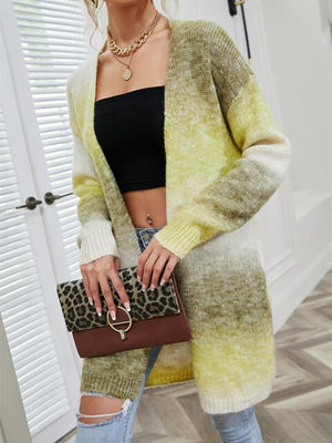 Time-Tested Fashion Gradient Open Front Cardigan - MXSTUDIO.COM