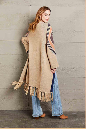 Unbothered By The Cold Fringe Duster Cardigan - MXSTUDIO.COM