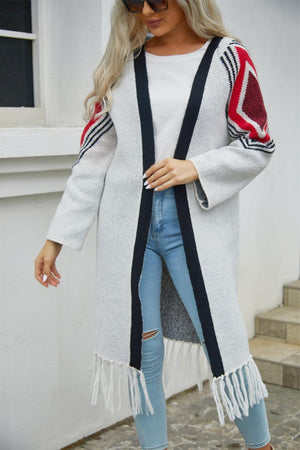 Unbothered By The Cold Fringe Duster Cardigan - MXSTUDIO.COM