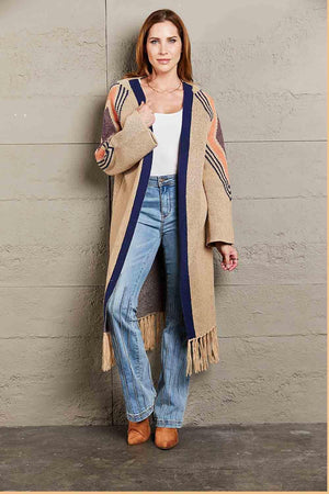 Unbothered By The Cold Fringe Duster Cardigan - MXSTUDIO.COM