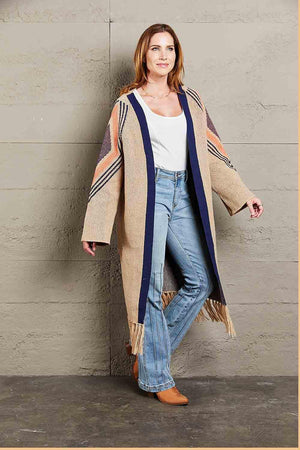Unbothered By The Cold Fringe Duster Cardigan - MXSTUDIO.COM