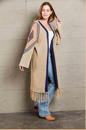 Unbothered By The Cold Fringe Duster Cardigan - MXSTUDIO.COM