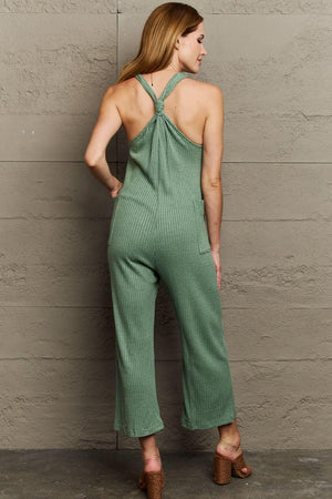 Groundbreaking Sage Green Plus Size Jumpsuit - MXSTUDIO.COM